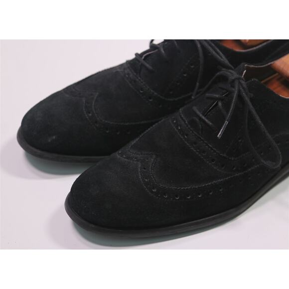 John Varvatos Black Suede Oxfords - Picture 3 of 11